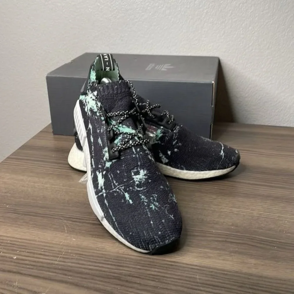 Adidas NMD R1 Primeknit Mint Marble Sneakers NWT - Picture 8 of 9